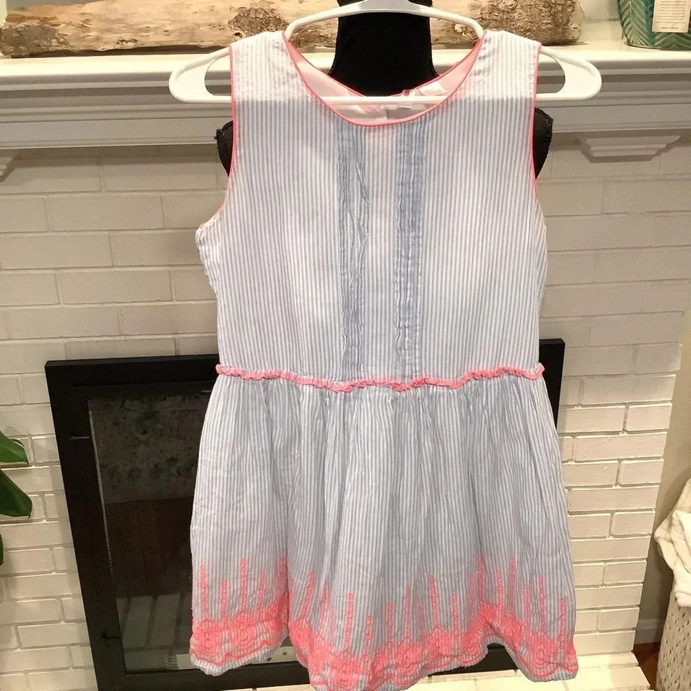 #305 Japna Girls Embroidered Pintuck Dress Size 14